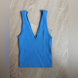 Madewell Vibrant Blue Ribbed Tank Top
